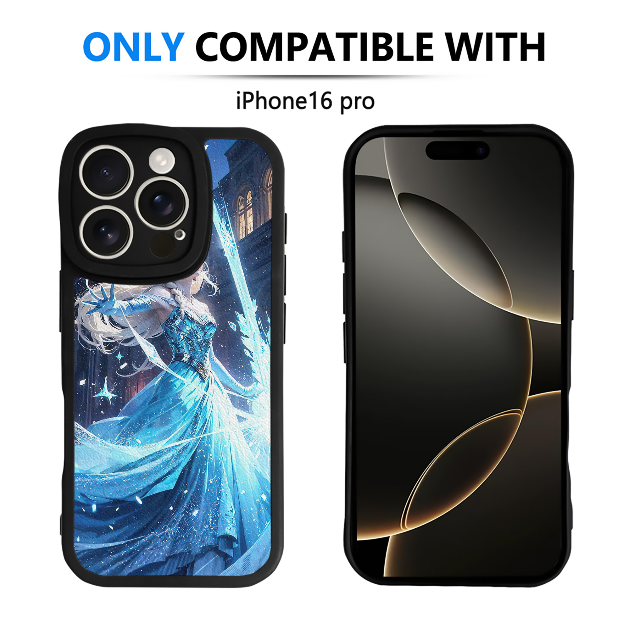 （画像用） アナと雪の女王 アンナ エルサ Frozen Anna Elsa 【iPhone 16シリーズ対応】シリコンスマホケース（レザー調） 材質：シリコン